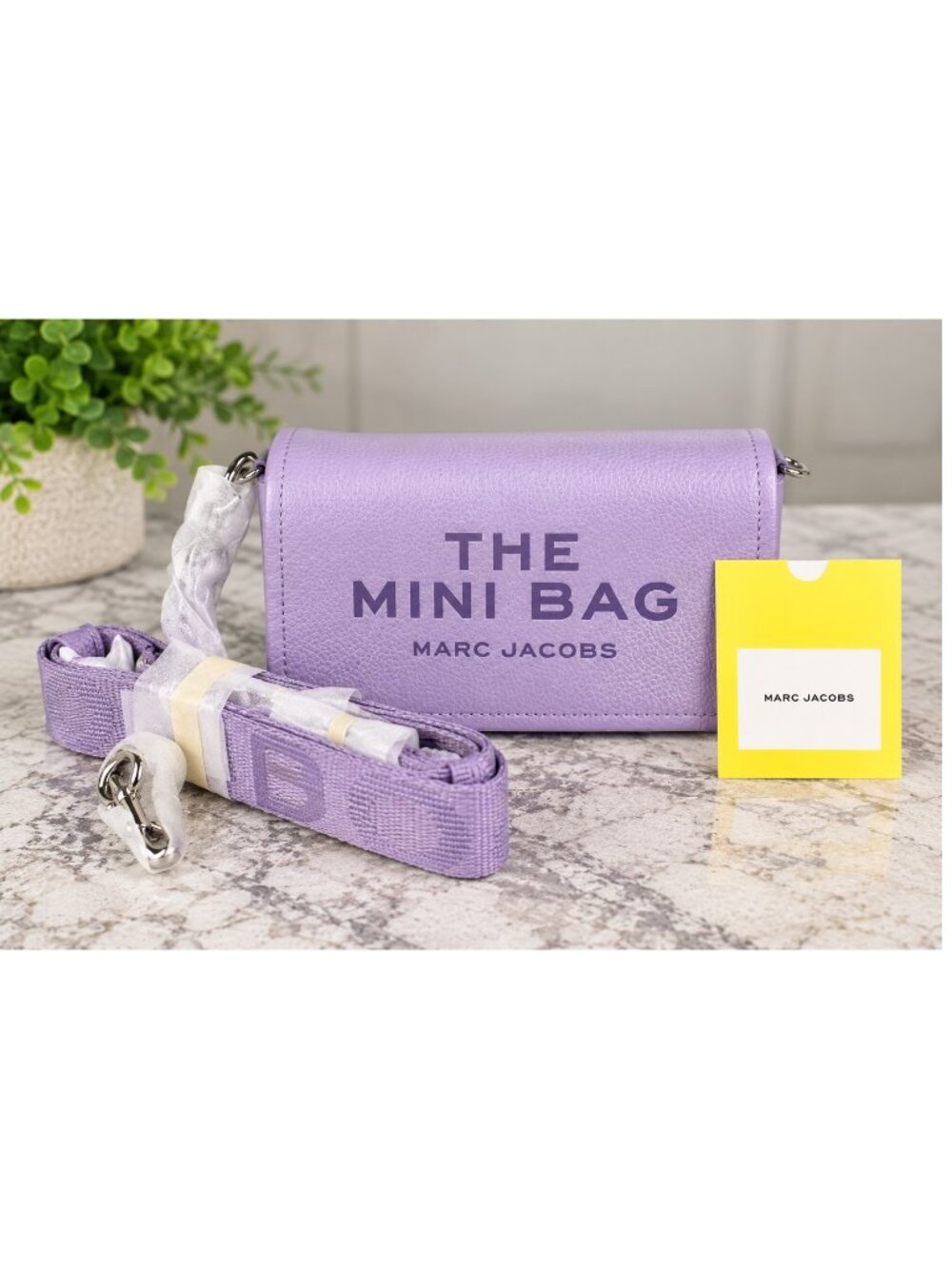 Marc Jacobs The Leather Mini Bag Lilac Crossbody NWOT
